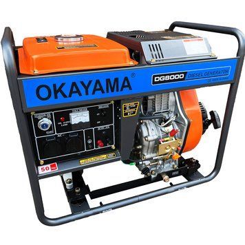 Генератор дизельний OKAYAMA DG-8000 [8.0кВт / 498см3 / електростартер] SM-DG-8000 фото