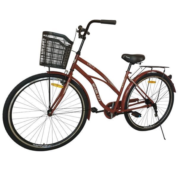 Велосипед с багажником для вещей SPARK CITY VISTA 28" рама 18" велосипед с большой корзиной спереди AM-240017 фото