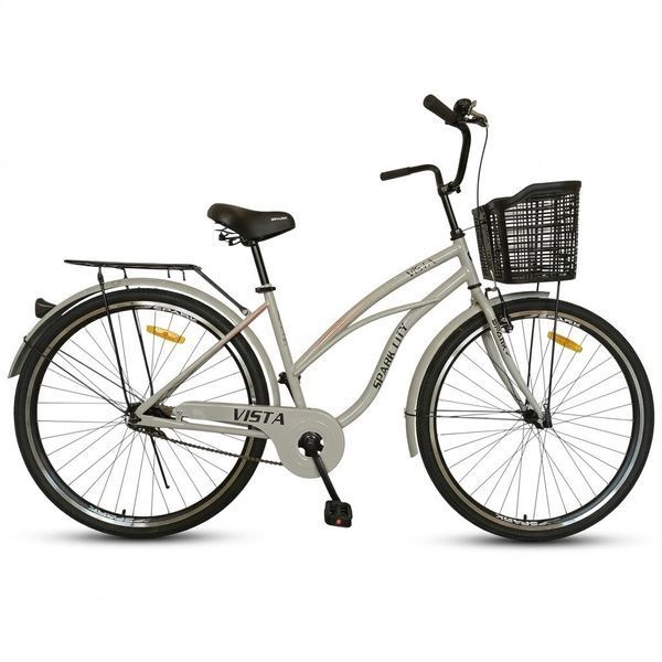 Велосипед с багажником для вещей SPARK CITY VISTA 28" рама 18" велосипед с большой корзиной спереди AM-240017 фото