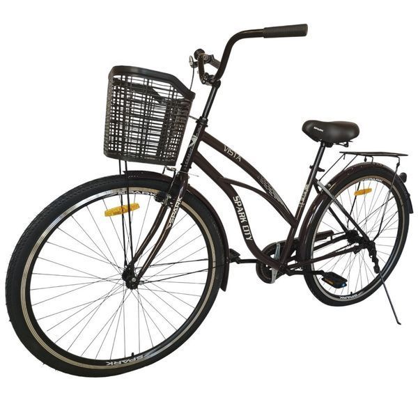 Велосипед с багажником для вещей SPARK CITY VISTA 28" рама 18" велосипед с большой корзиной спереди AM-240017 фото