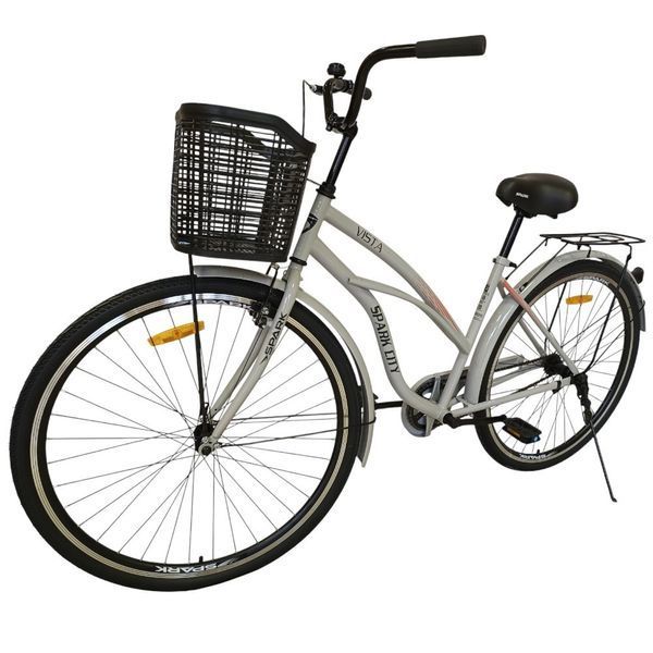 Велосипед с багажником для вещей SPARK CITY VISTA 28" рама 18" велосипед с большой корзиной спереди AM-240017 фото