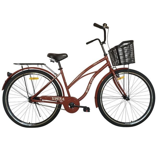 Велосипед с багажником для вещей SPARK CITY VISTA 28" рама 18" велосипед с большой корзиной спереди AM-240017 фото