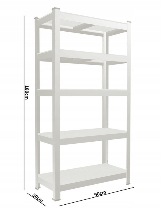 Полочный стеллаж Chomik GWI7361 5 полок 180×90×30 см нагрузка 175 кг на полку