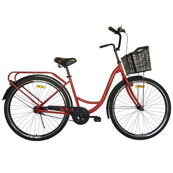 Велосипед с багажником для вещей SPARK CITY SOLA колеса 28" стальная рама 18" велосипед с корзиной для ежедневного использования AM-240033 фото