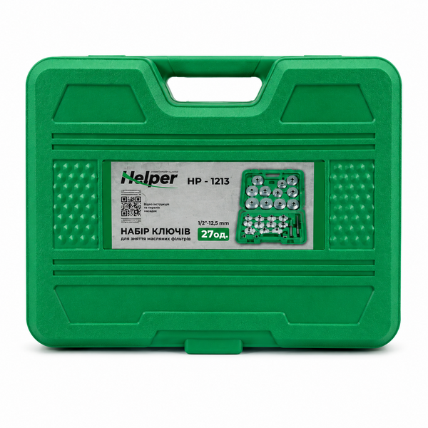 Набор ключей-съемников масляных Helper HP - 1213 фильтров авто 1/2" 27 эл чашечные ключи для масляных фильтров съемники фильтров HP - 1213 фото