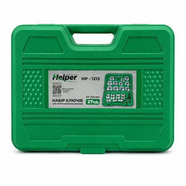 Набор ключей-съемников масляных Helper HP - 1213 фильтров авто 1/2" 27 эл чашечные ключи для масляных фильтров съемники фильтров HP - 1213 фото