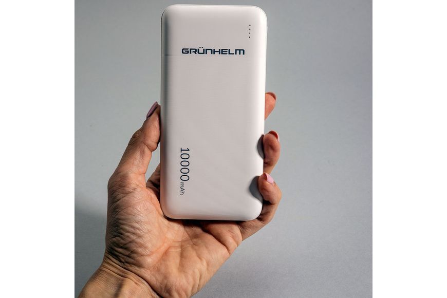 Повербанк Grunhelm GP-25AW 10000 mAh универсальное зарядное устройство для смартфонов BP-108766 фото