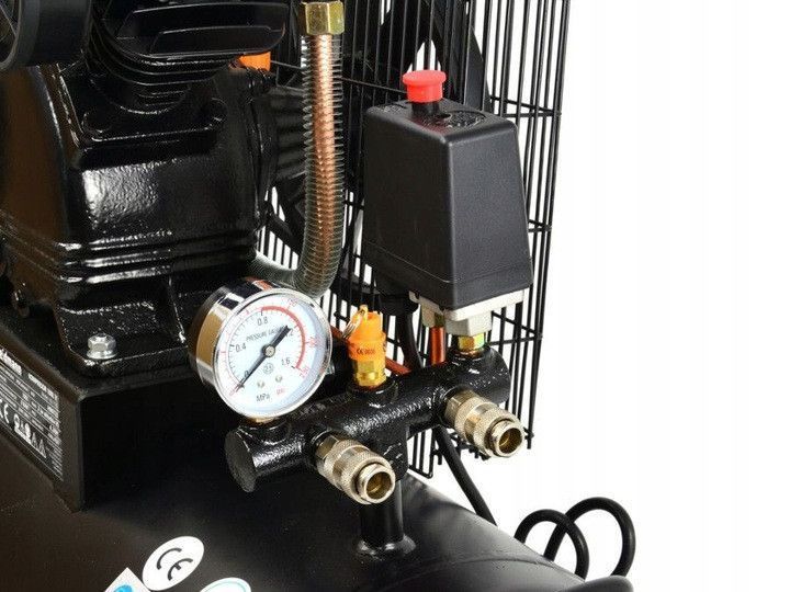 Компресор масляний двопоршневий 100л 10 бар 1.8кВт Heidmann H00723 GKA-H00723 фото
