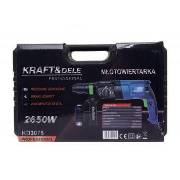 Промышленный электрический перфоратор 1300 об/мин, 2650 Вт Kraft&Dele KD3075 прямой перфоратор KD-KD3075 фото