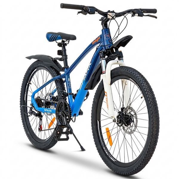 Велосипед с амортизацией SPARK DELIGHT 24" рама 12" горный велосипед для подростков горный велосипед с прочной рамой AM-218769 фото