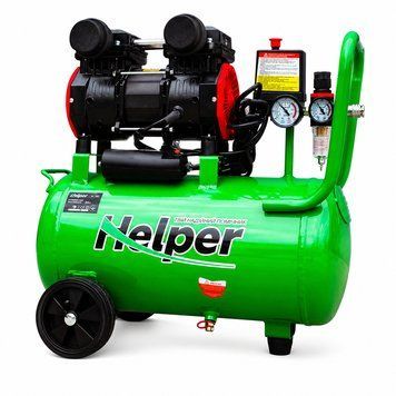 Поршневий безмасляний компресор Helper HP - 1090 1500 Вт 24 л 8 бар електричний компресор для СТО безмасляний для автосервісу HP - 1090 фото