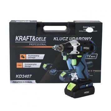 Акумуляторний ударний гайковерт Kraft&Dele KD3407 750 Нм з насадками KD-KD3407 фото