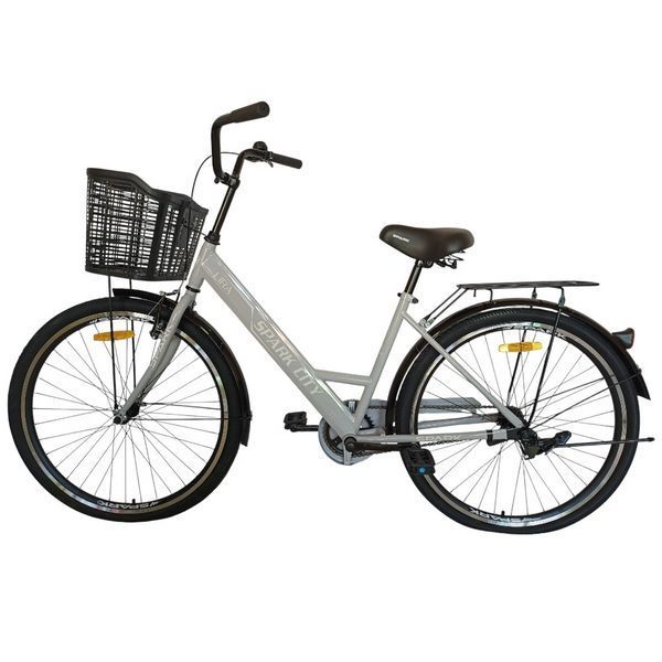 Велосипед для прогулок с багажником SPARK CITY LIRA колеса 26" стальная рама 17" велосипед с корзиной для продуктов AM-240038 фото