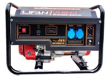 Генератор газ/бензин LIFAN LF2.8GF [1 фаза / 2,8 кВт - 3.2 кВт / ручной стартер] GKA-LF2.8GF фото