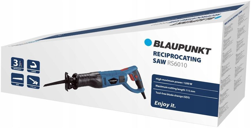 Шабельна пила RS6010 від BLAUPUNKT [750 Вт / 2600 хід/хв / довжина різу 115 мм] GKA-RS6010 фото