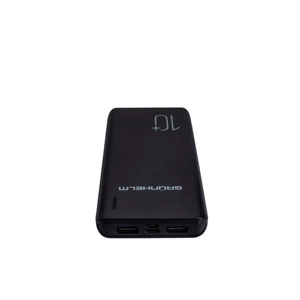 Мощный пауэрбанк с быстрой зарядкой Grunhelm GP-02AB, 10000 mAh надежный портативный аккумулятор BP-108763 фото