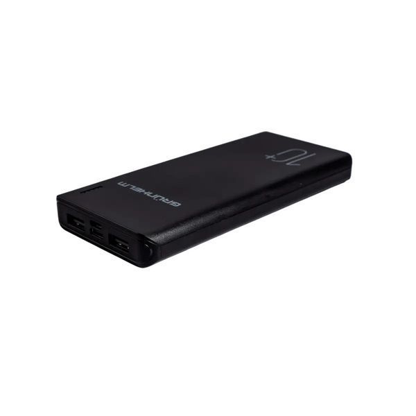 Мощный пауэрбанк с быстрой зарядкой Grunhelm GP-02AB, 10000 mAh надежный портативный аккумулятор BP-108763 фото