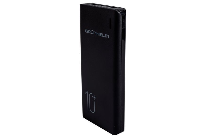 Мощный пауэрбанк с быстрой зарядкой Grunhelm GP-02AB, 10000 mAh надежный портативный аккумулятор BP-108763 фото