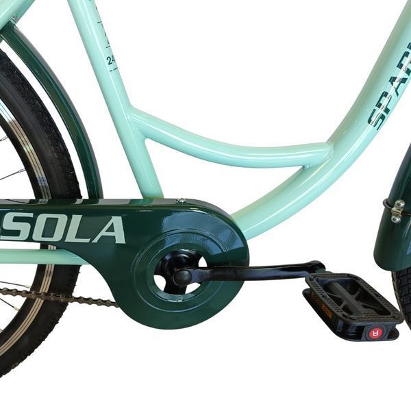 Городской велосипед классического стиля SPARK CITY SOLA колеса 26" стальная рама 17" велосипед с корзиной для продуктов AM-240029 фото