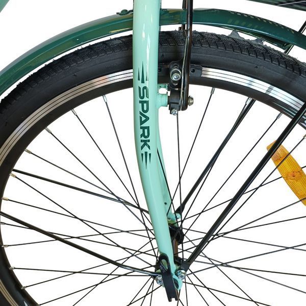 Городской велосипед классического стиля SPARK CITY SOLA колеса 26" стальная рама 17" велосипед с корзиной для продуктов AM-240029 фото