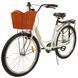 Велосипед с корзиной для покупок белый Spark Planet 3 Venera колеса 26" рама 17" городской велосипед с корзиной и багажником AM-203638 фото 1